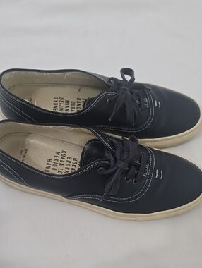 GREATS Men's Black Lace-Up Casual Sneakers BLUE 10.5